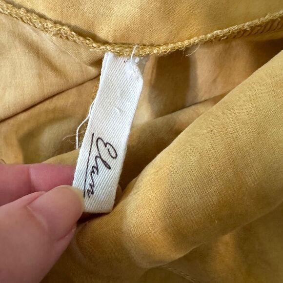 Elan Golden Yellow Tie Front Tiered Maxi Dress - Picture 8 of 9